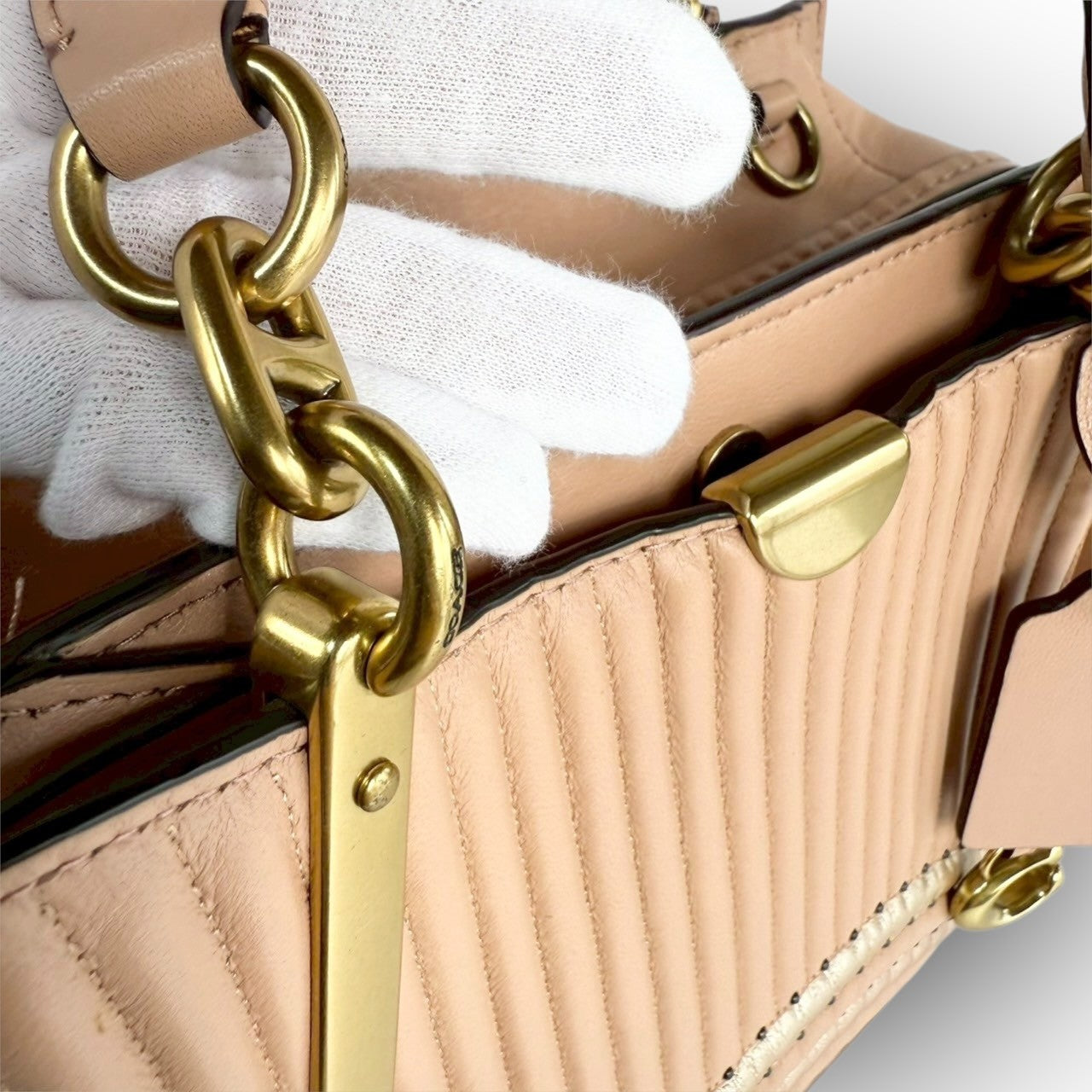 85 COACH コーチ ハンドバッグ サーモンピンク K1880 68814