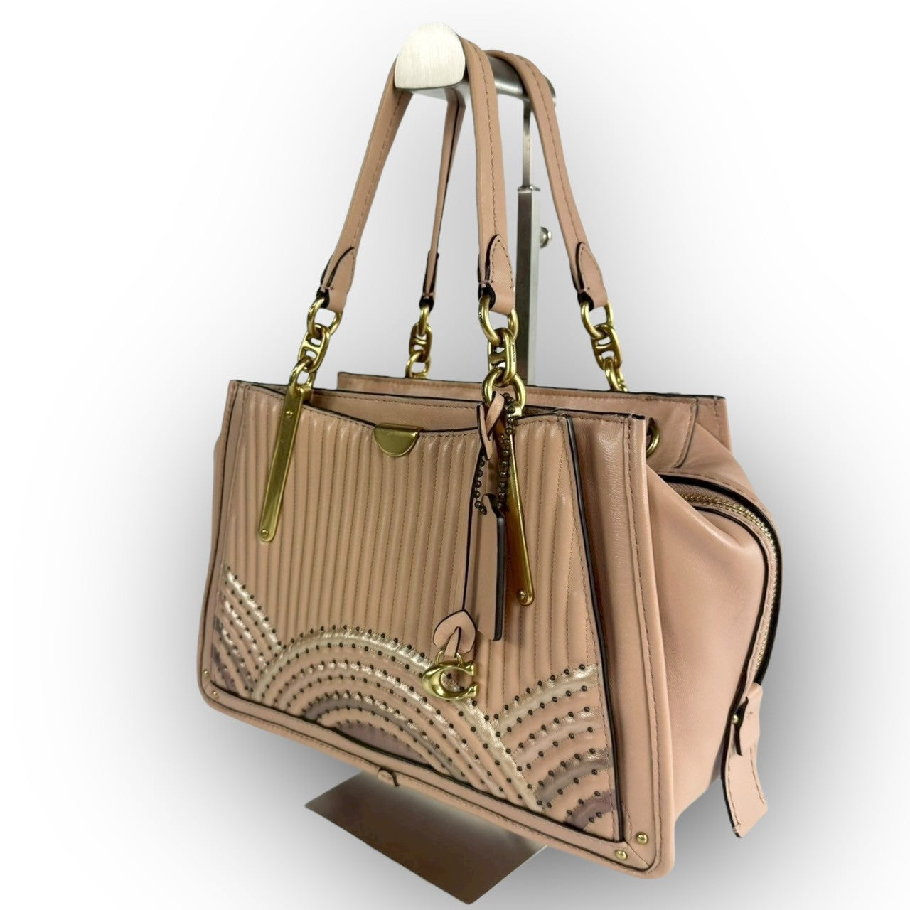 85 COACH コーチ ハンドバッグ サーモンピンク K1880 68814