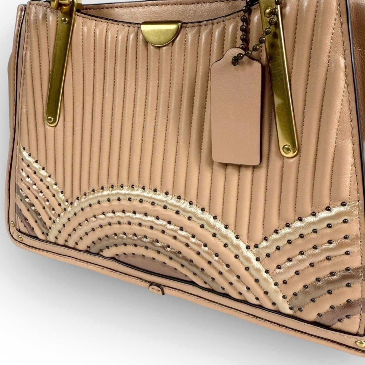 85 COACH コーチ ハンドバッグ サーモンピンク K1880 68814