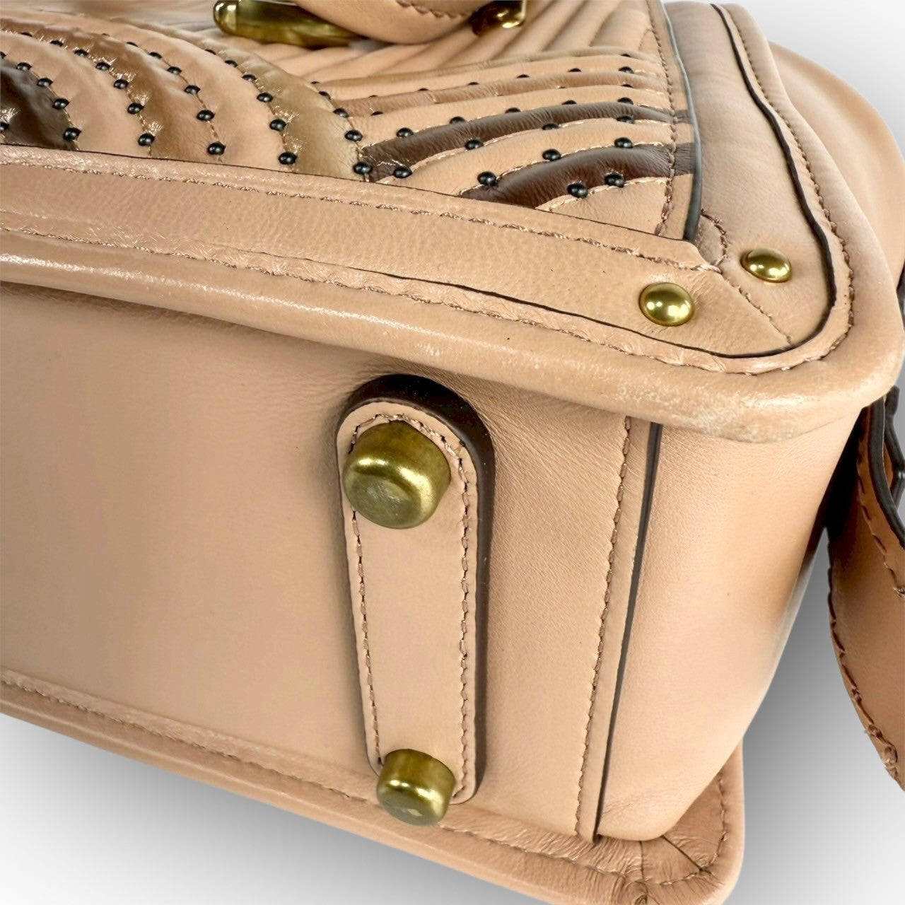 85 COACH コーチ ハンドバッグ サーモンピンク K1880 68814