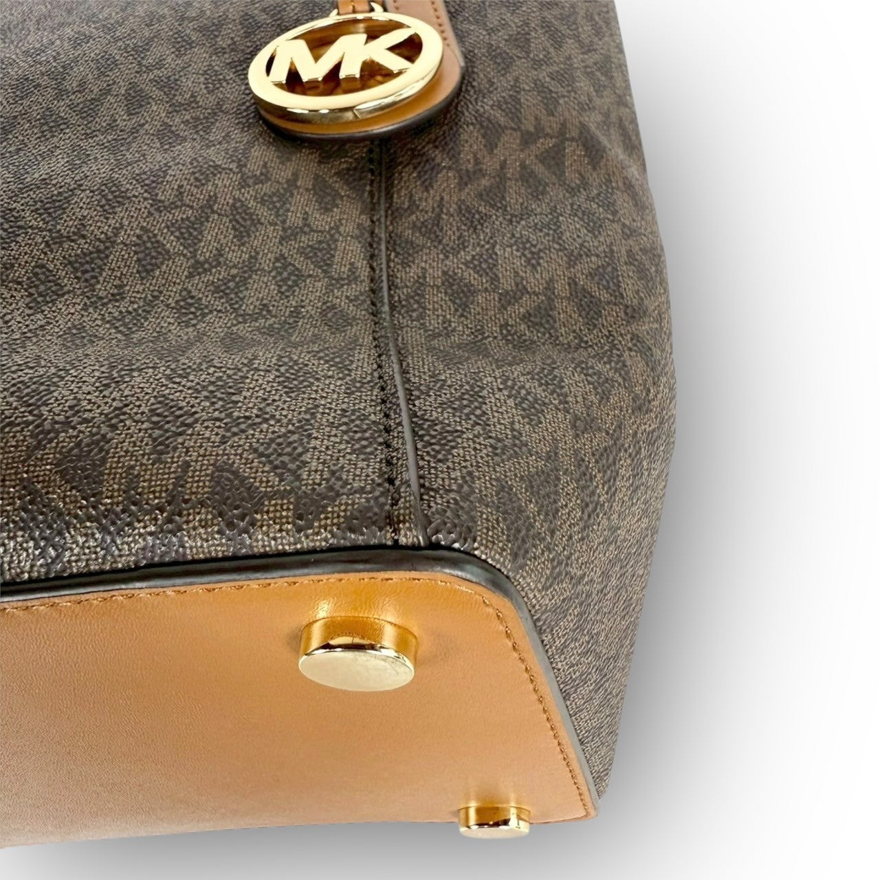 93 MICHAEL KORS マイケルコース トートバッグ MKロゴ ブラウン