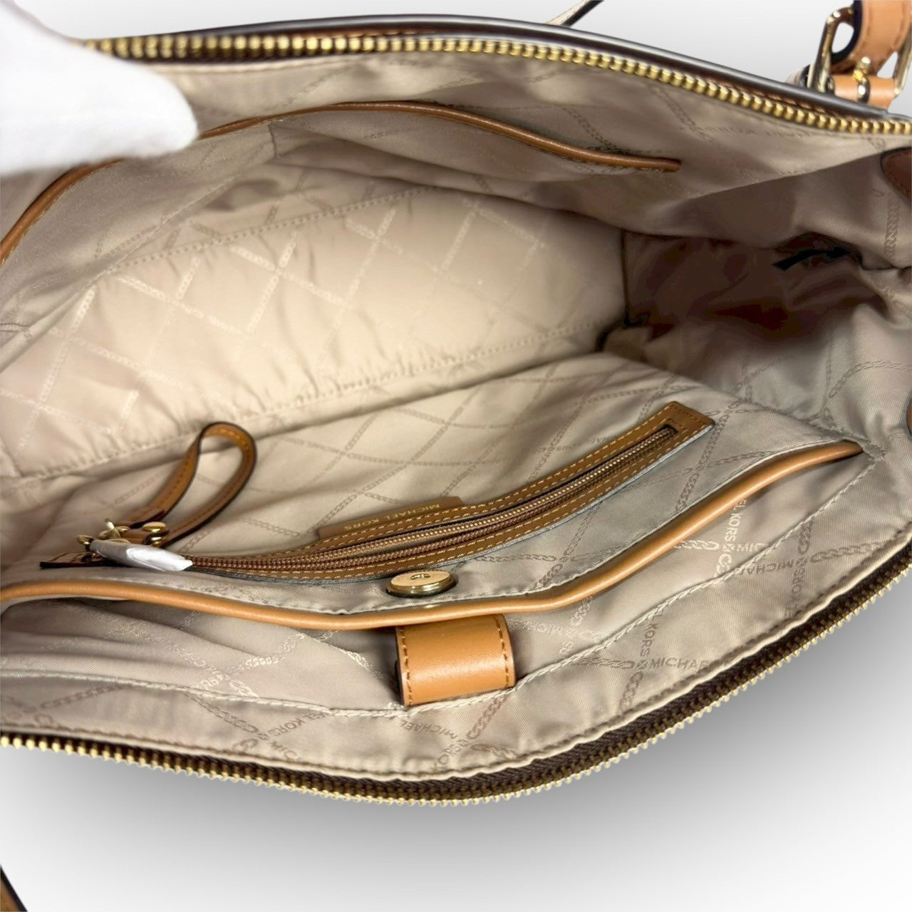93 MICHAEL KORS マイケルコース トートバッグ MKロゴ ブラウン