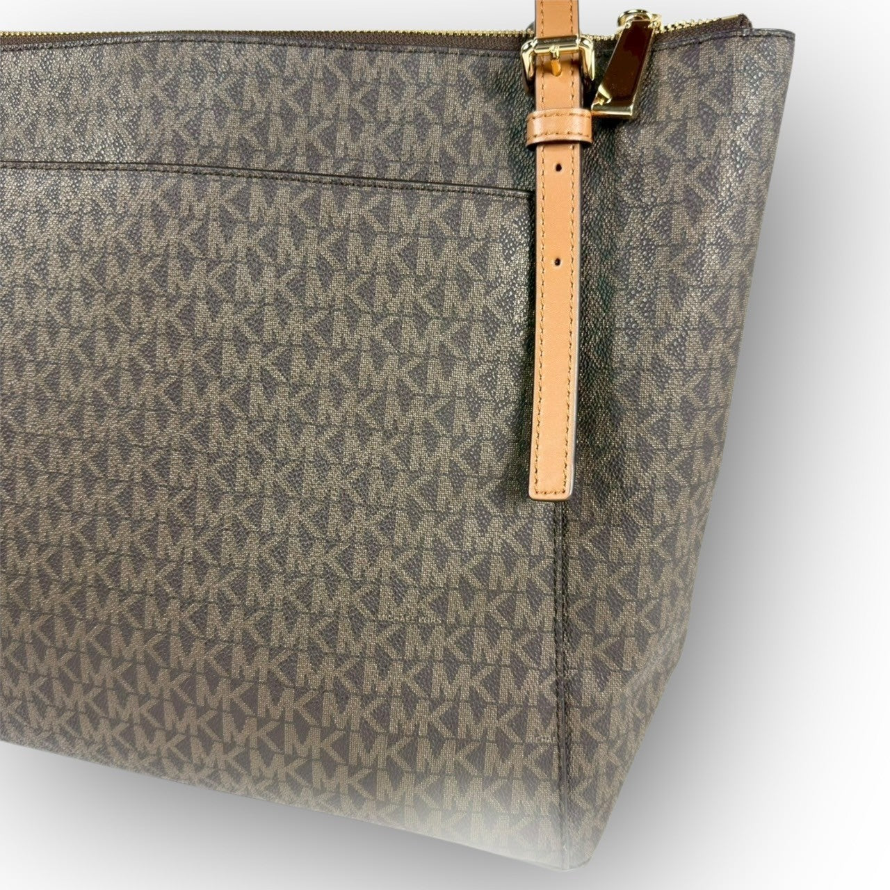 93 MICHAEL KORS マイケルコース トートバッグ MKロゴ ブラウン