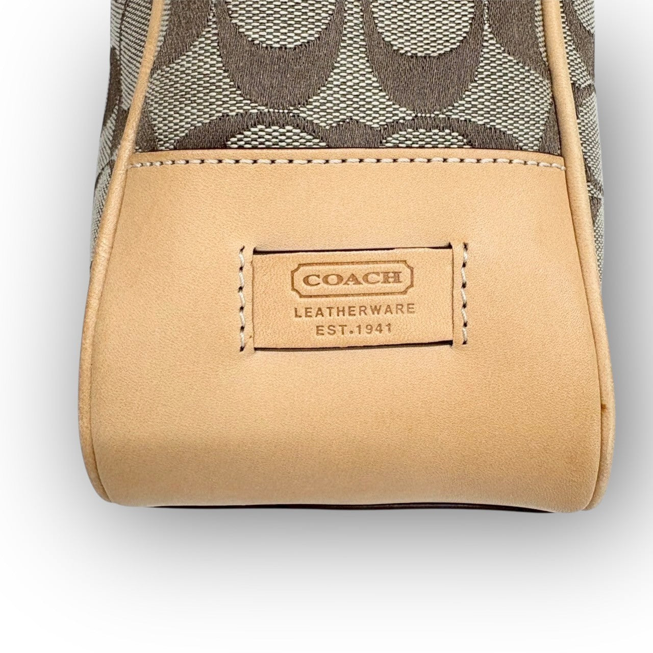 97 COACH コーチ ハンドバッグ シグネチャー ブラウン