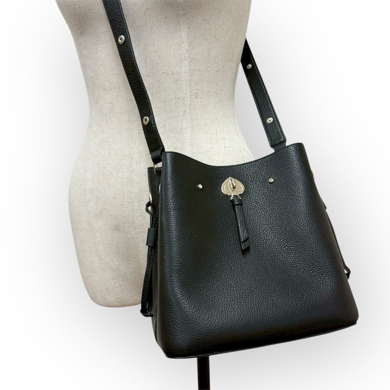 100 KateSpade ケイトスペード 2way ハンドバッグ ショルダーバッグ ブラック