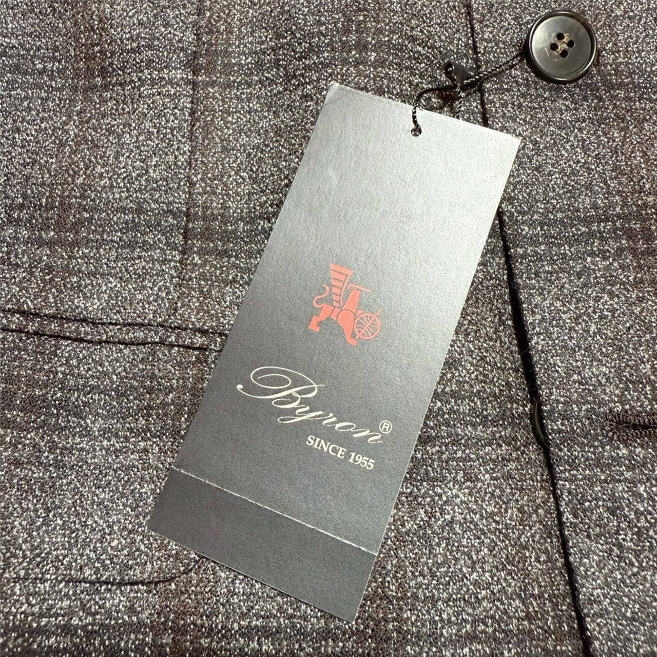 新品 BYRON バイロン ビジネススーツ AB4 グレー チェック