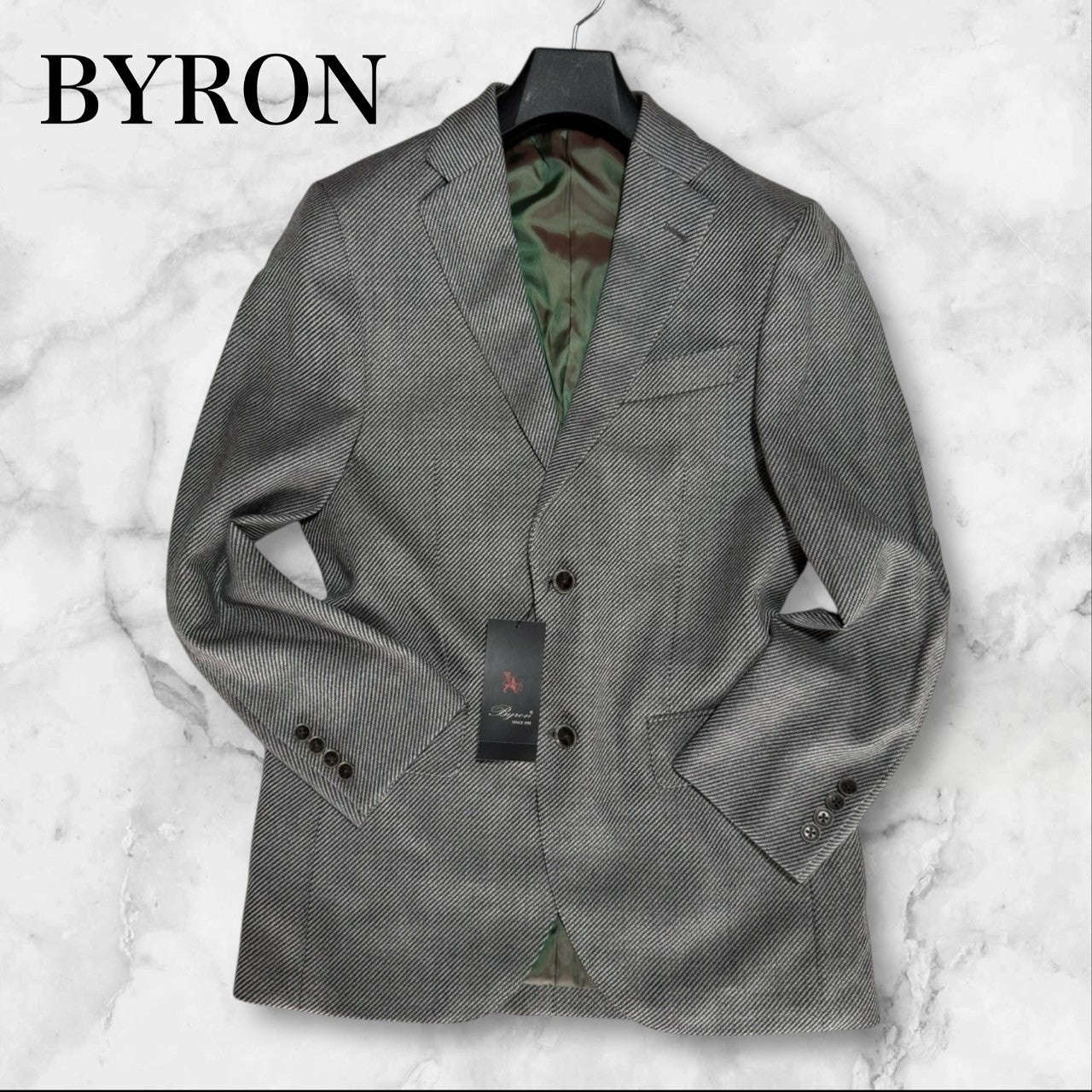 新品 BYRON バイロン スーツジャケット M グレー ビジネススーツ