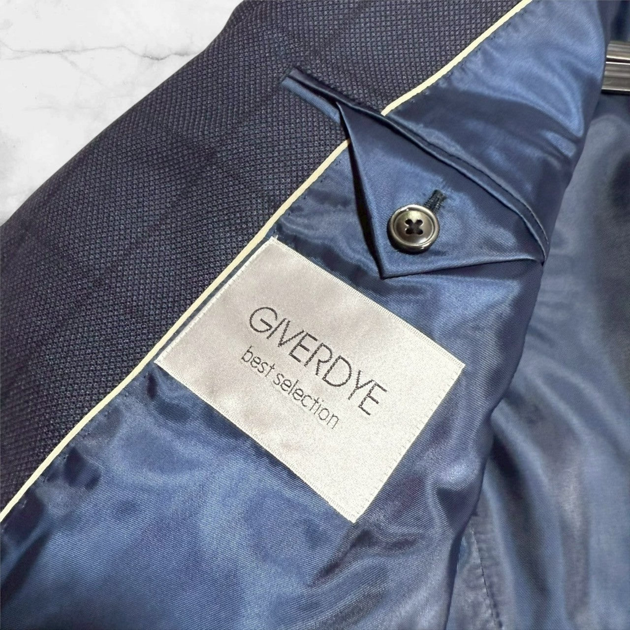 新品 GIVERDYE ジバルディ ビジネススーツ ABS ネイビー チェック