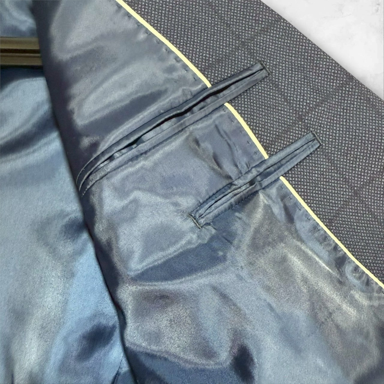 新品 GIVERDYE ジバルディ ビジネススーツ ABS ネイビー チェック