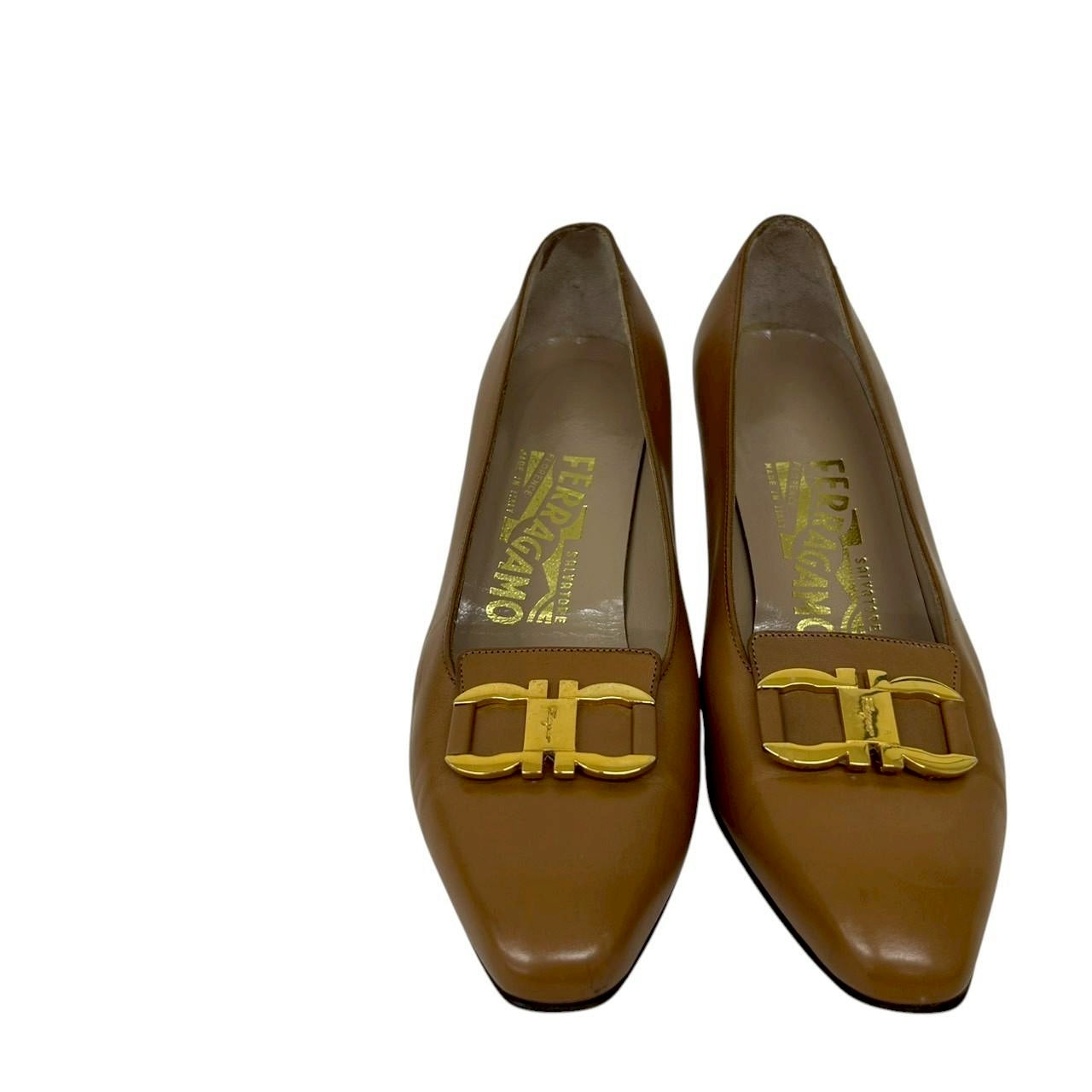 【RC2511-82】SalvatoreFerragamo パンプス ブラウン 5 1/2