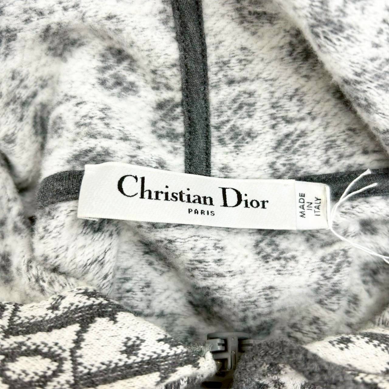 【SRC-12】Christian Dior グレーパーカー トロッター柄 オブリーグ柄