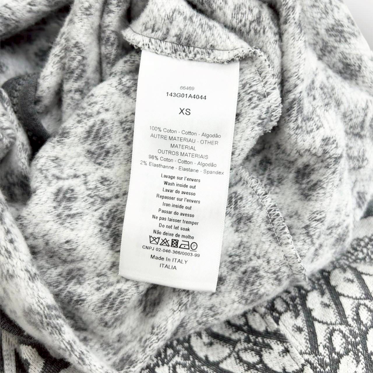 【SRC-12】Christian Dior グレーパーカー トロッター柄 オブリーグ柄