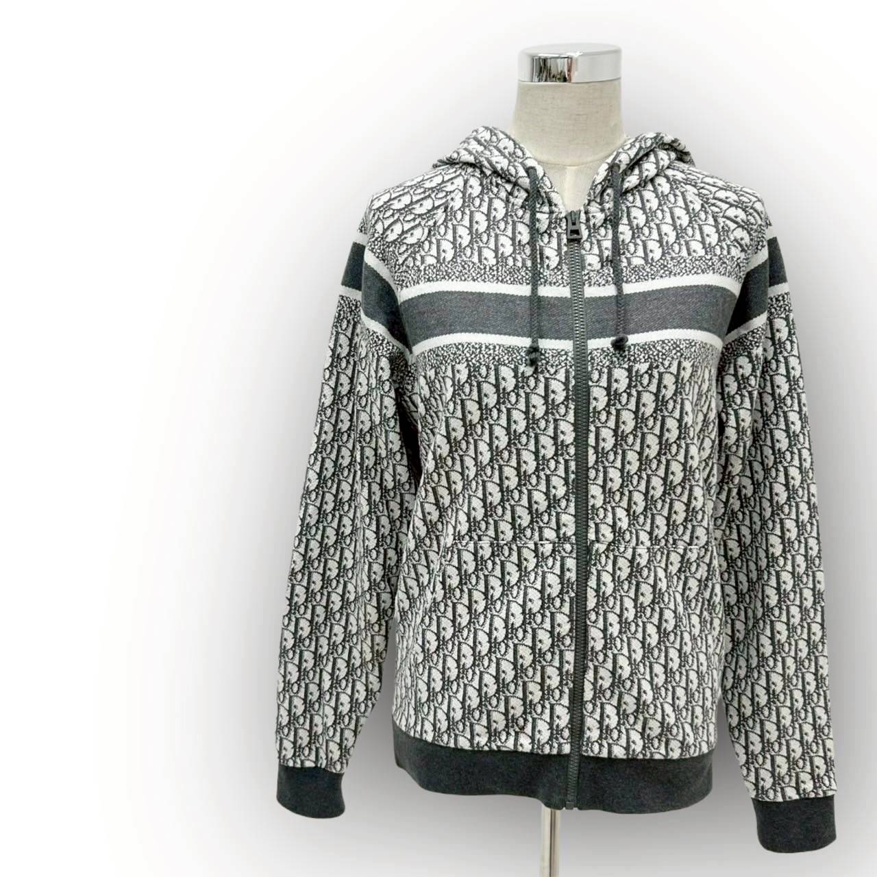 【SRC-12】Christian Dior グレーパーカー トロッター柄 オブリーグ柄