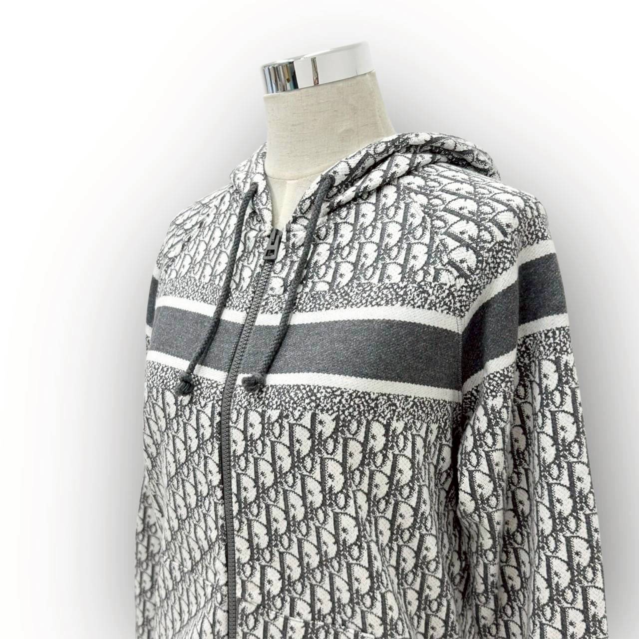 【SRC-12】Christian Dior グレーパーカー トロッター柄 オブリーグ柄