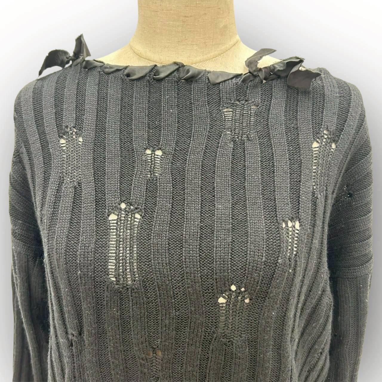 【SRC-16】Maison Margiela ニット袖口紐 ブラック