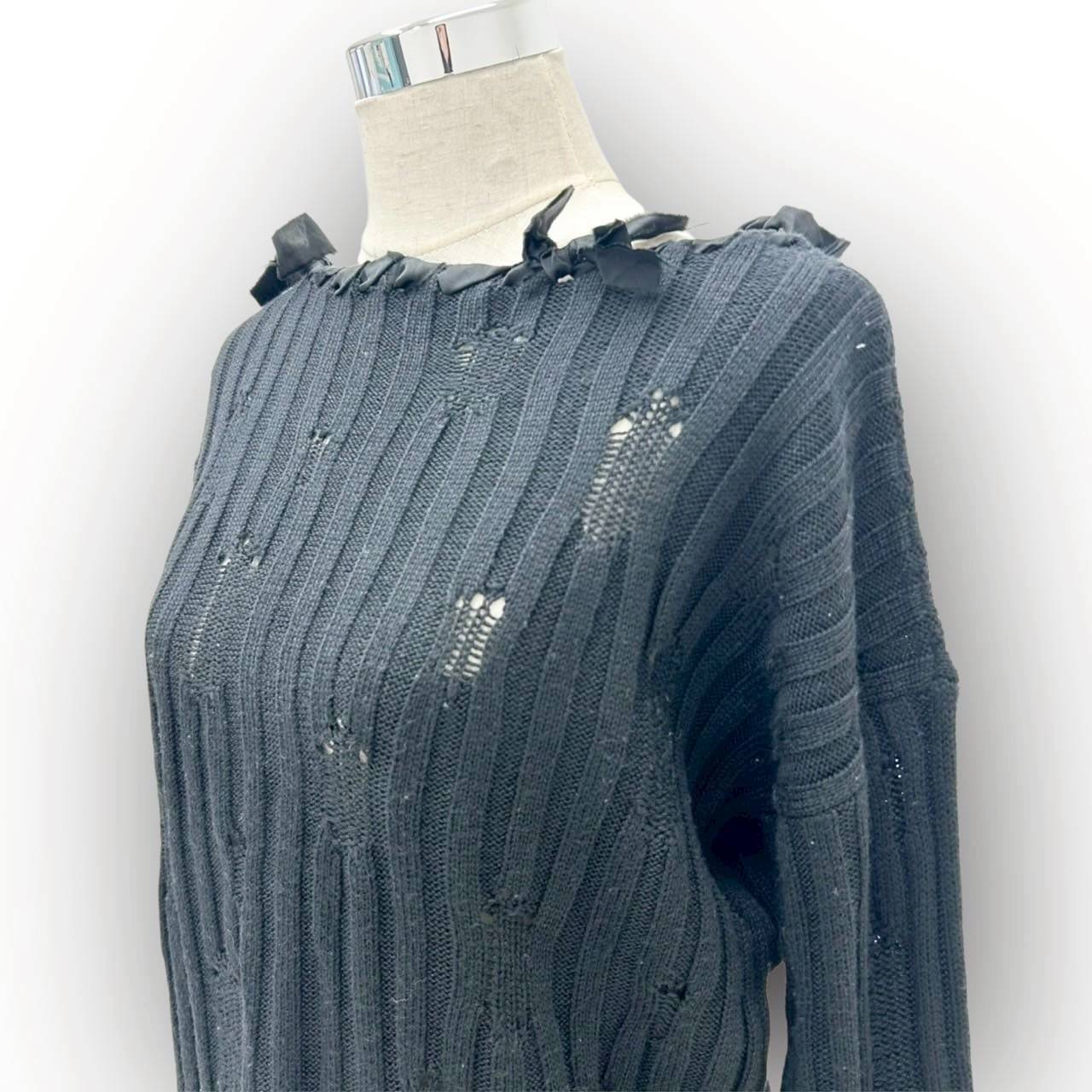 【SRC-16】Maison Margiela ニット袖口紐 ブラック