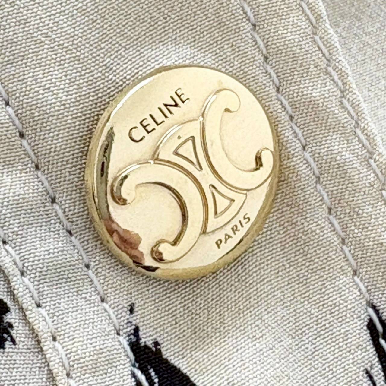 【SRC-4】CELINE 長袖ブラウス CELINE文字プリント