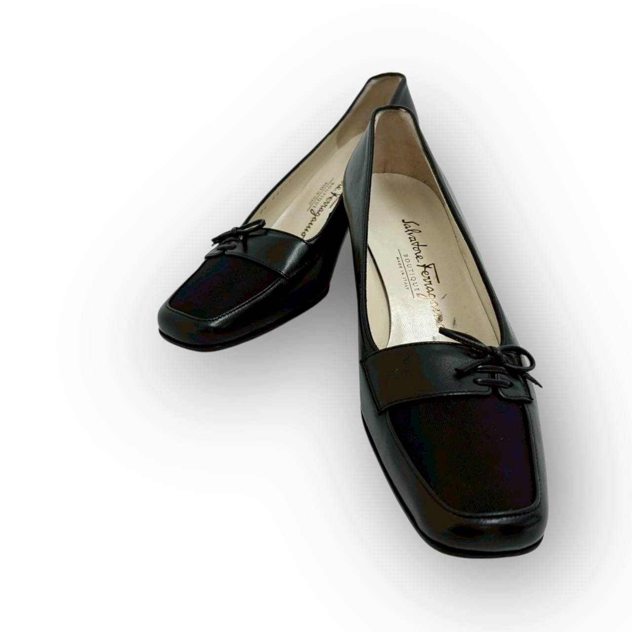 【SRC-61】SalvatoreFerragamo パンプス レザー/レディース/ブラック