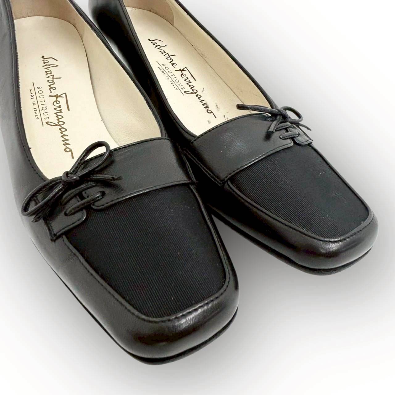 【SRC-61】SalvatoreFerragamo パンプス レザー/レディース/ブラック