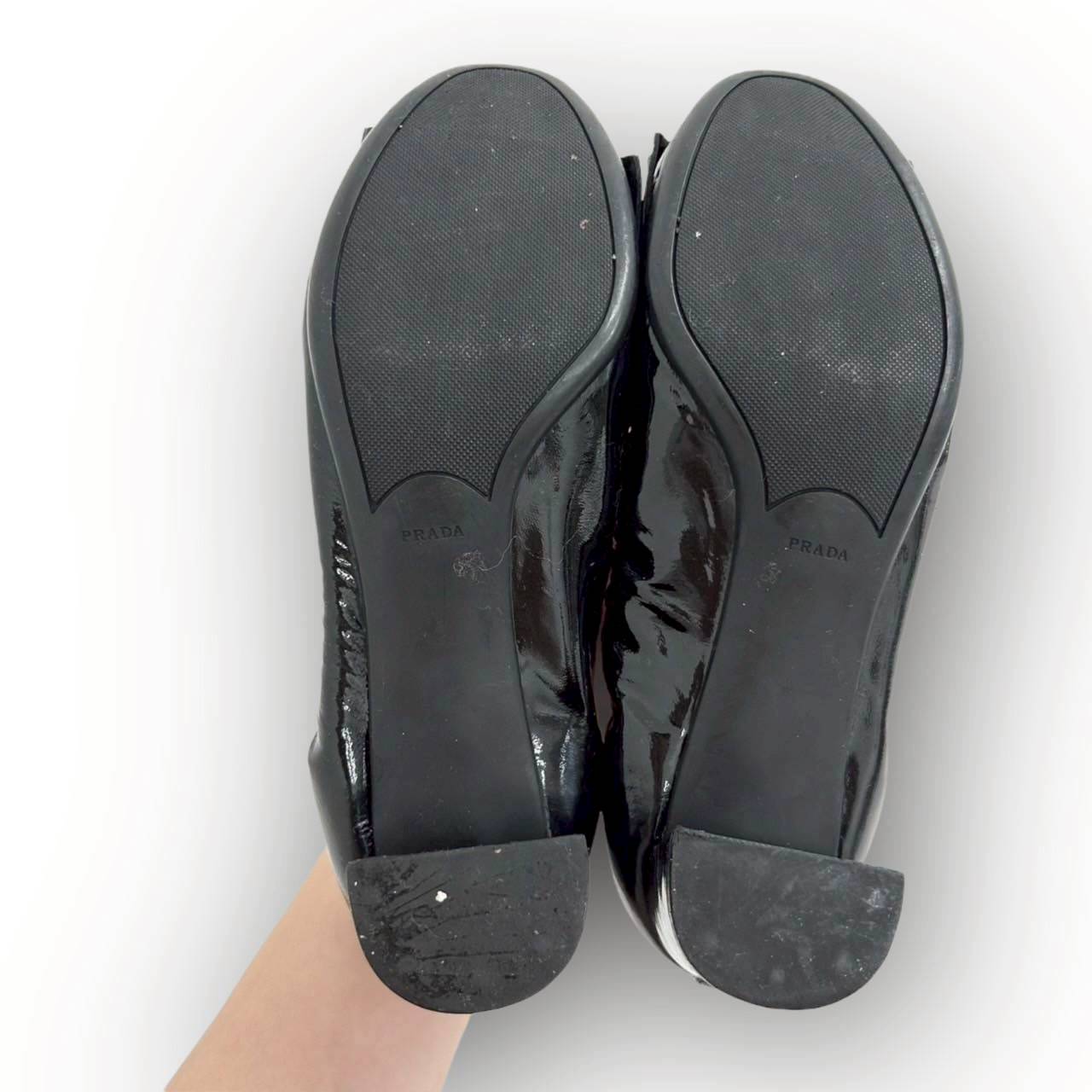 【SRC-65】PRADA パンプス フラットシューズ ブラック