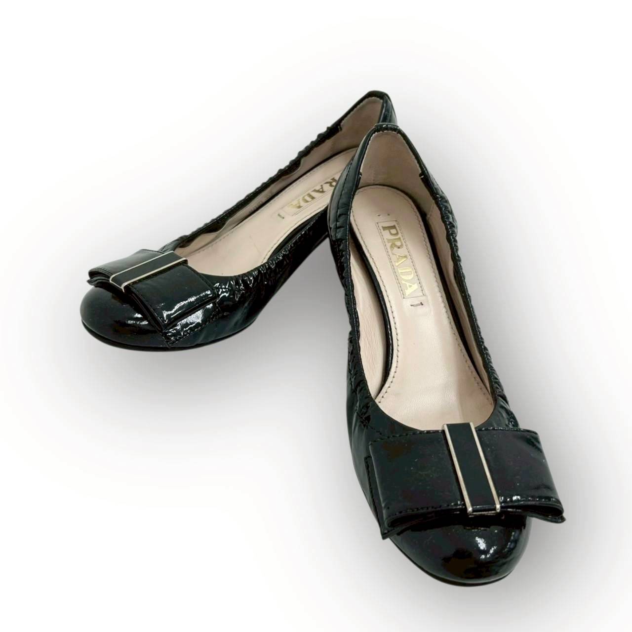 【SRC-65】PRADA パンプス フラットシューズ ブラック