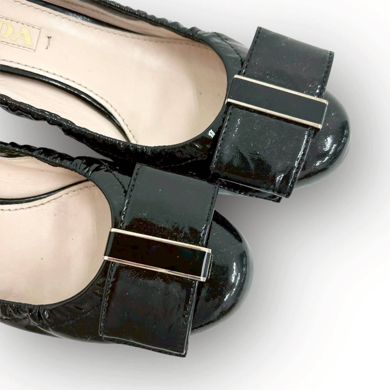 【SRC-65】PRADA パンプス フラットシューズ ブラック