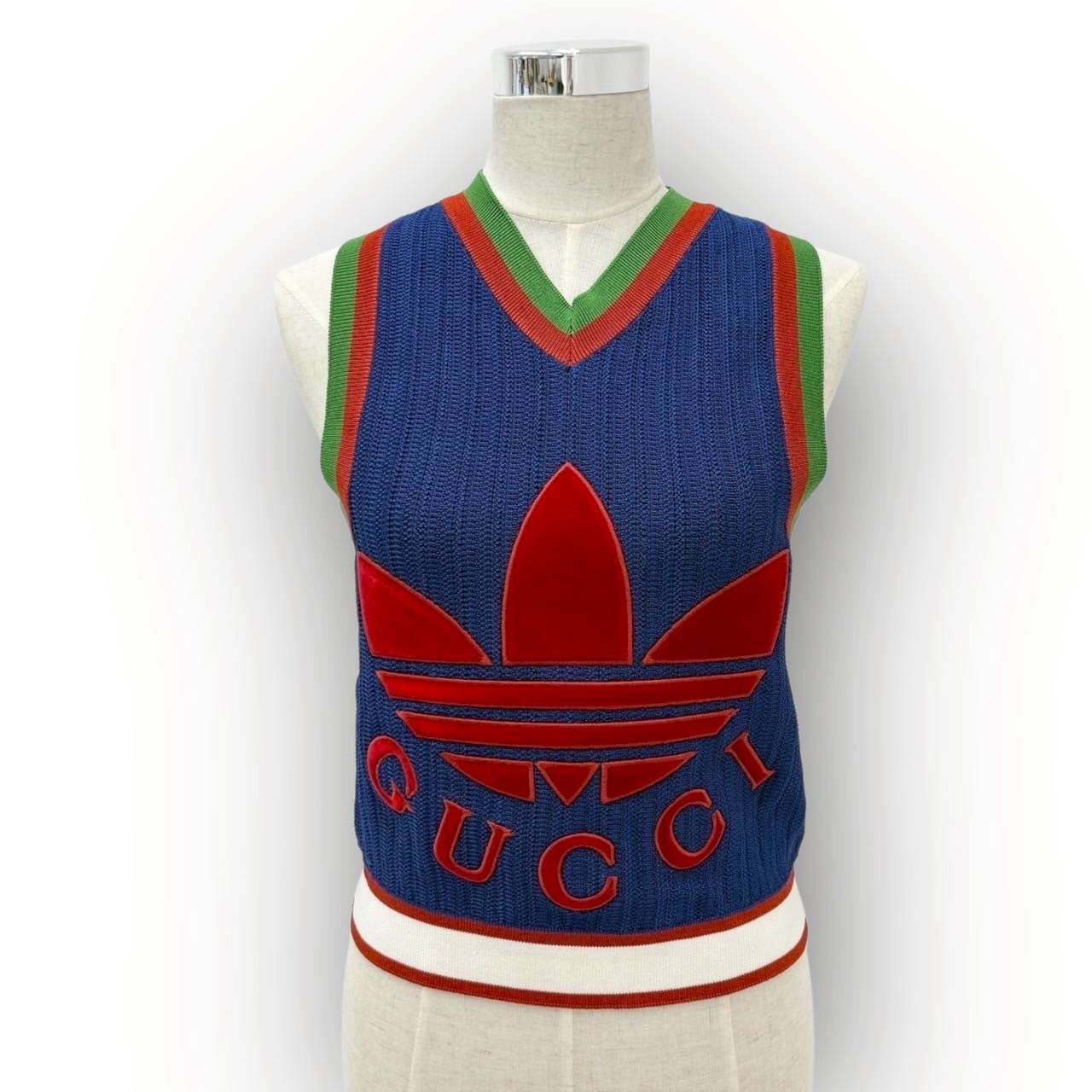 【SRC-8】GUCCI ニットベスト adidasロゴ