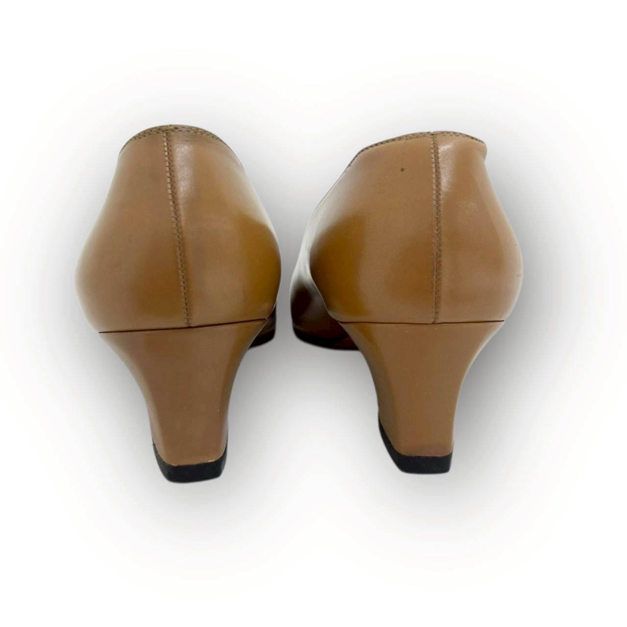 【SRC-80】SalvatoreFerragamo パンプス レザー/レディース/ブラウン/付属品:箱