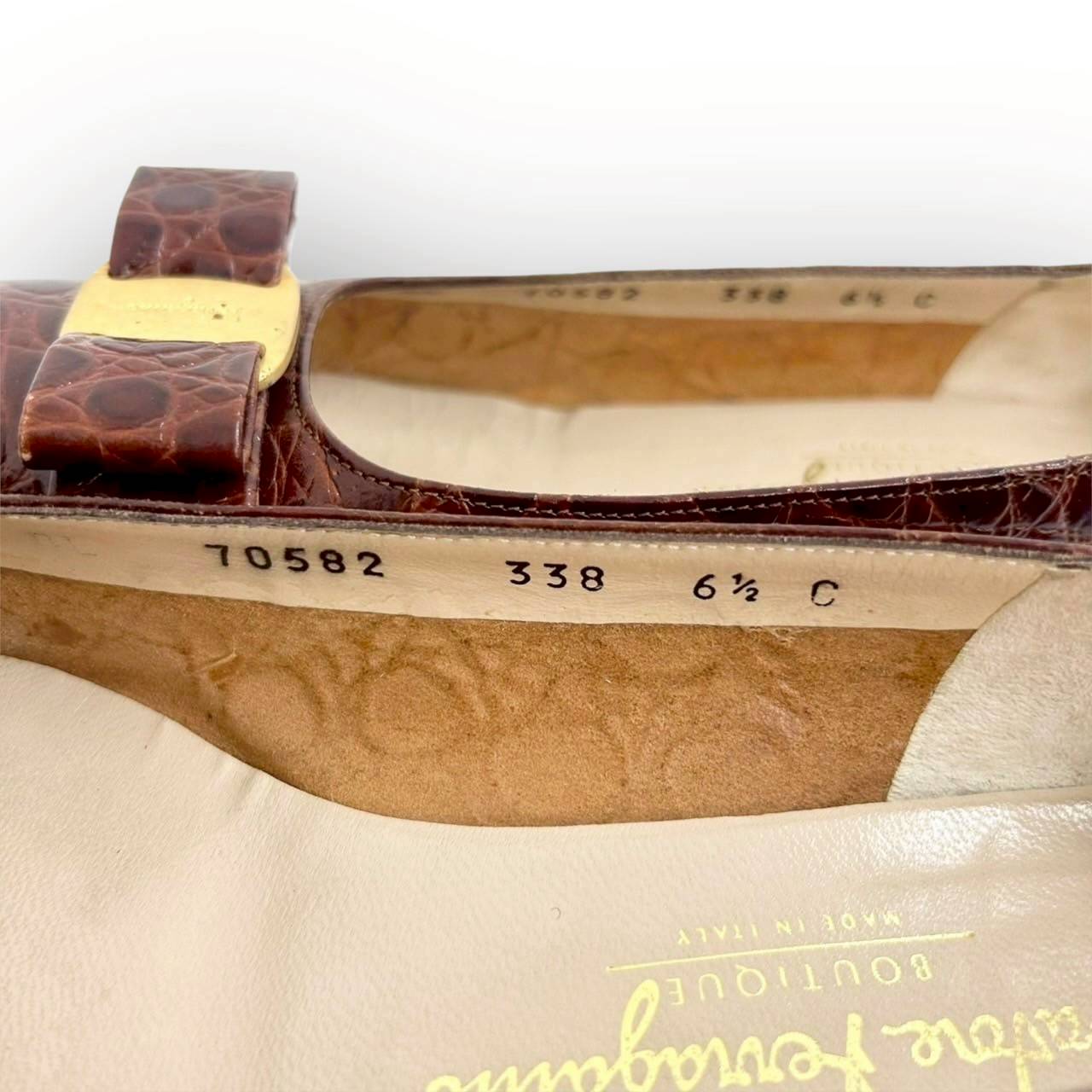 【SRC-81】SalvatoreFerragamo パンプス レザー/レディース/ブラウン/付属品:箱