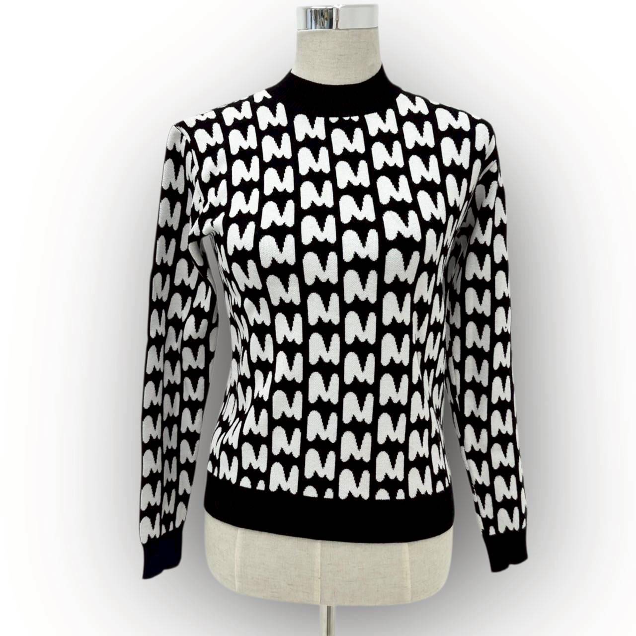【SRC-9】MSGM セーター モノクロ S