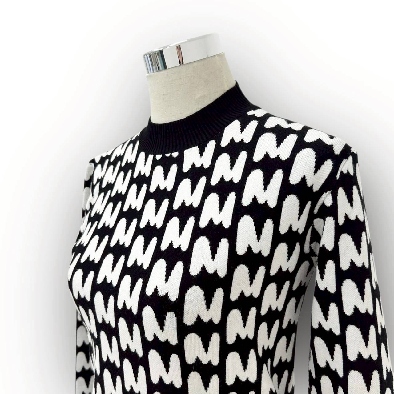 【SRC-9】MSGM セーター モノクロ S