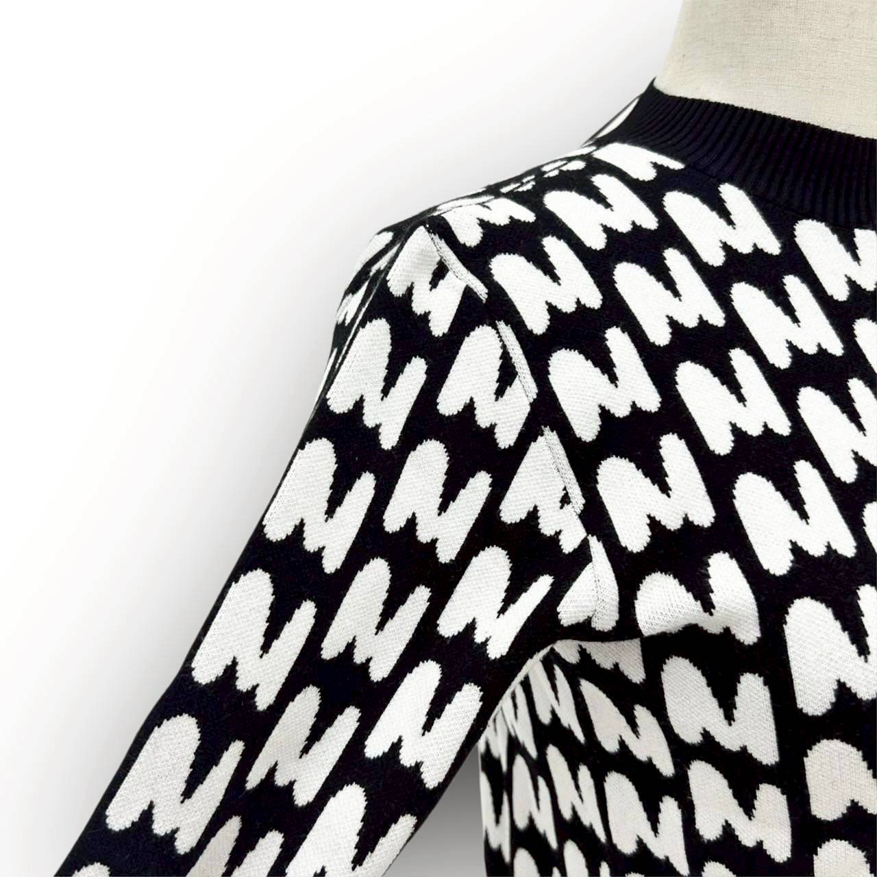 【SRC-9】MSGM セーター モノクロ S