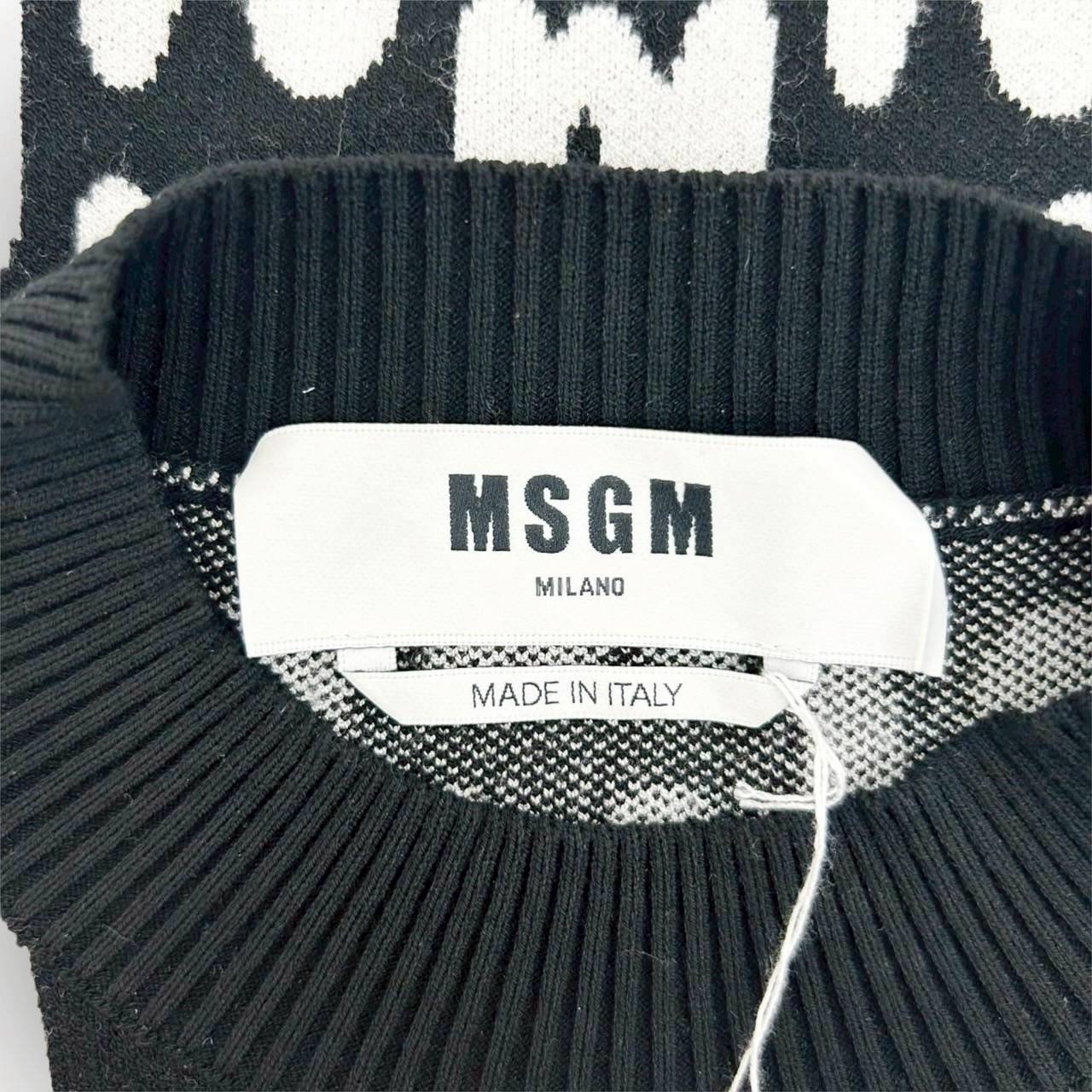 【SRC-9】MSGM セーター モノクロ S