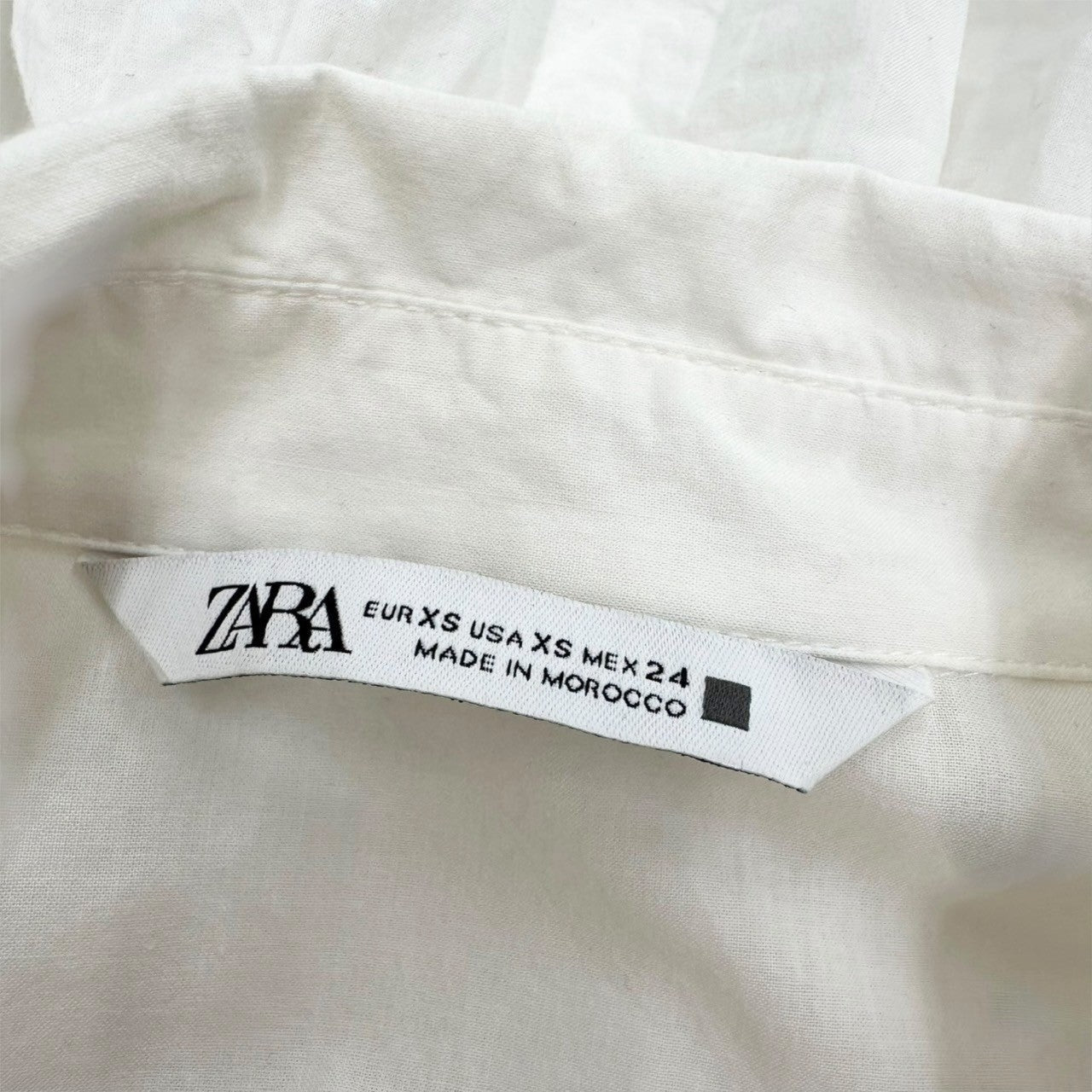 ZARA ザラ シャツワンピース ティアード ホワイト サイズXS