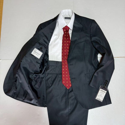 【OG-23】GIVERDYE （ジバルディ）617B8002　ネイビー シャドーストライプツーパンツスーツ　A5