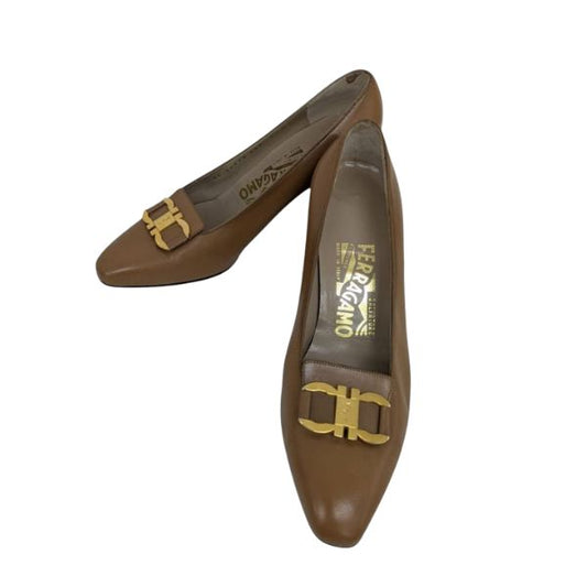 SalvatoreFerragamo パンプス 　ブラウン　22.5cm