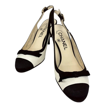 【2511-676-1】CHANEL パンプス　バイカラー　34 1/2 箱付き