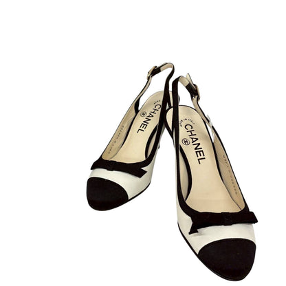 【2511-676-1】CHANEL パンプス　バイカラー　34 1/2 箱付き