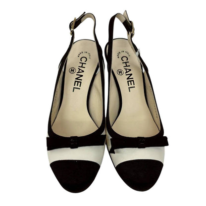 【2511-676-1】CHANEL パンプス　バイカラー　34 1/2 箱付き