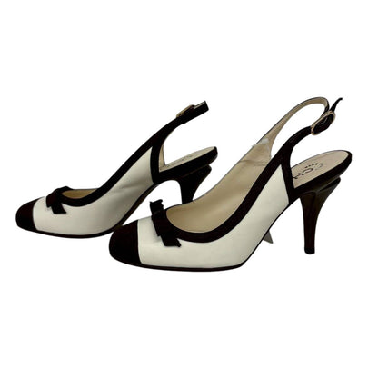 【2511-676-1】CHANEL パンプス　バイカラー　34 1/2 箱付き