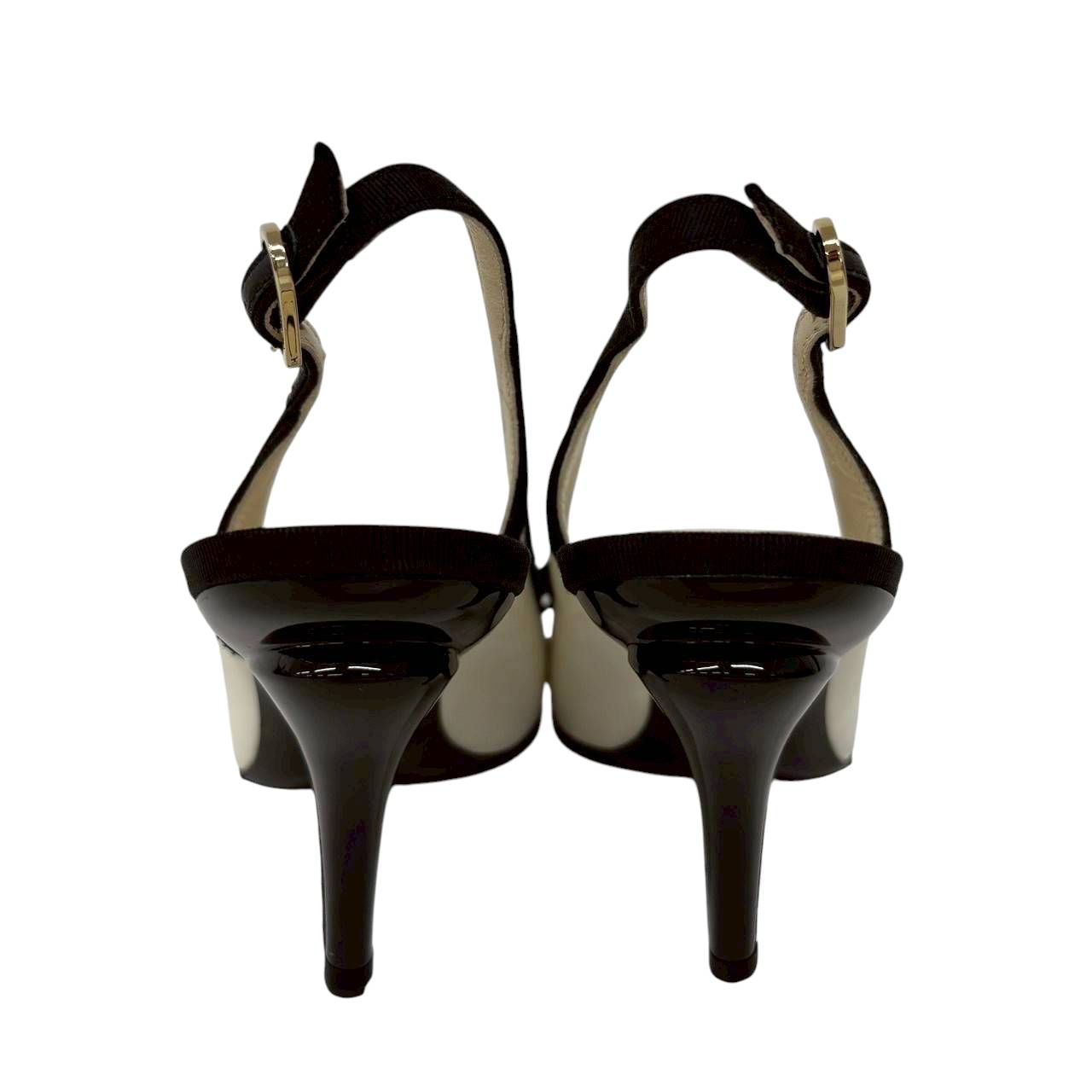 【2511-676-1】CHANEL パンプス　バイカラー　34 1/2 箱付き