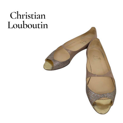 【RC2511-84】Chrisian Loubutan サンダル　ピンクラメ　36