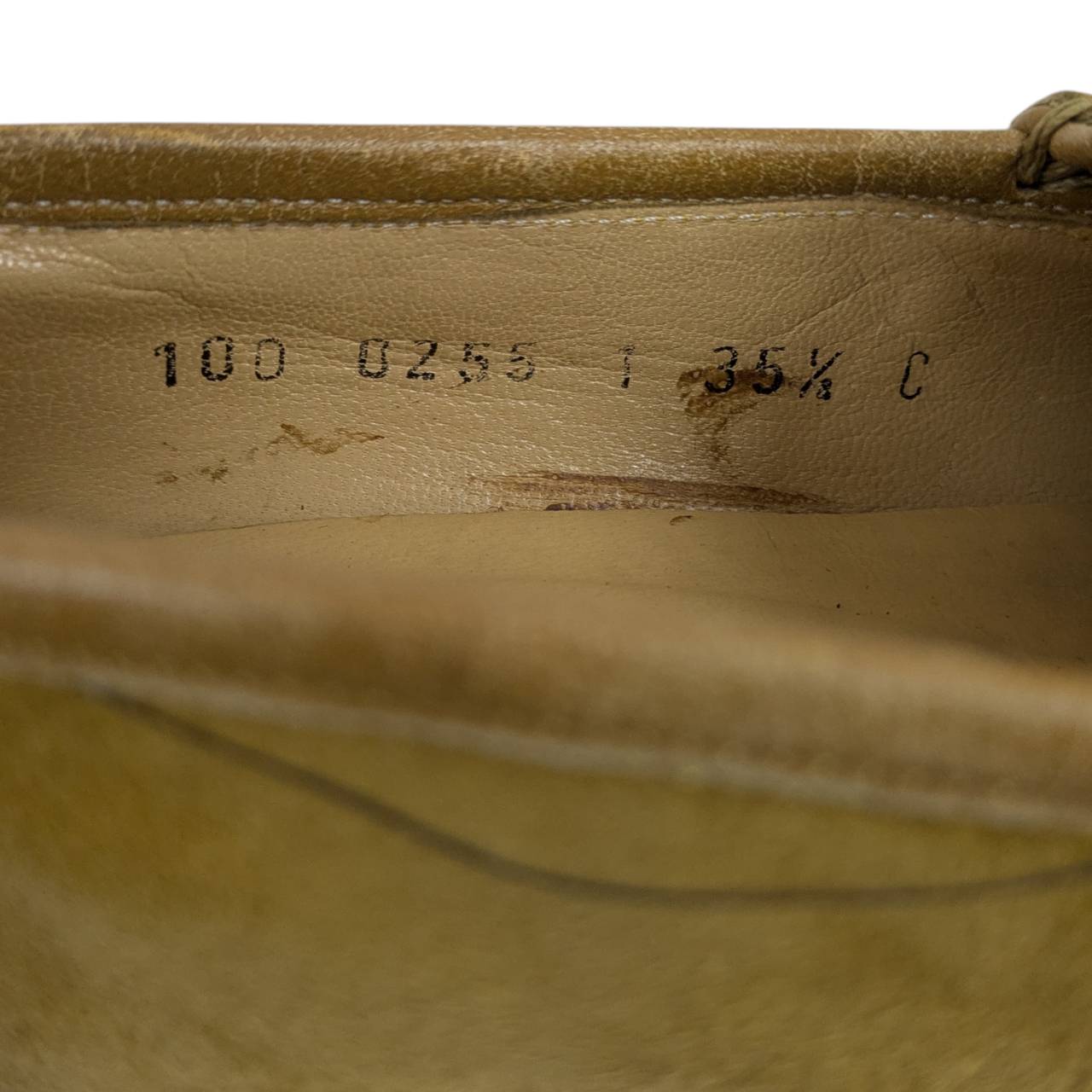 【RC2601-301】GUCCI　ローファー イエローベージュ 35 1/2