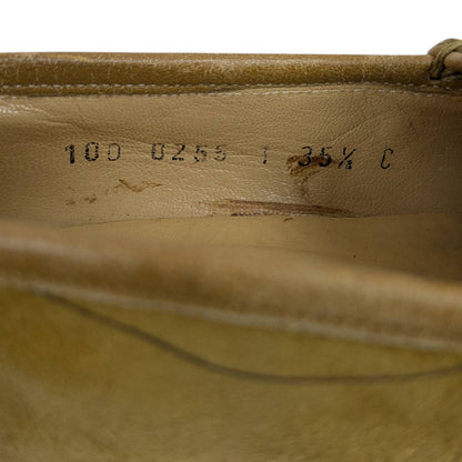 【RC2601-301】GUCCI　ローファー イエローベージュ 35 1/2