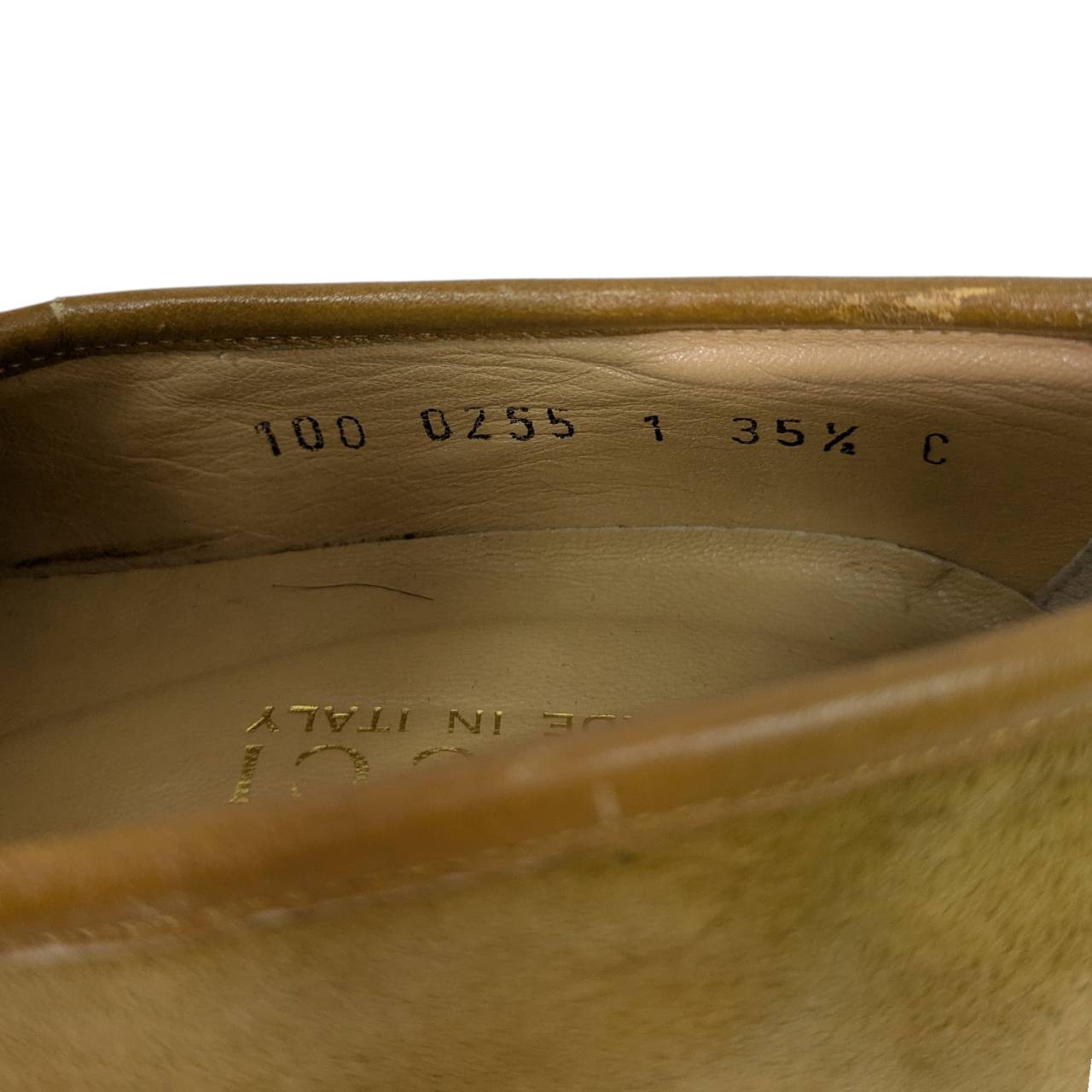 【RC2601-301】GUCCI　ローファー イエローベージュ 35 1/2