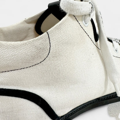 【やや汚れあり】LOEWE ロエベ ハイカットスニーカー 322009/38/ホワイト×ブラック