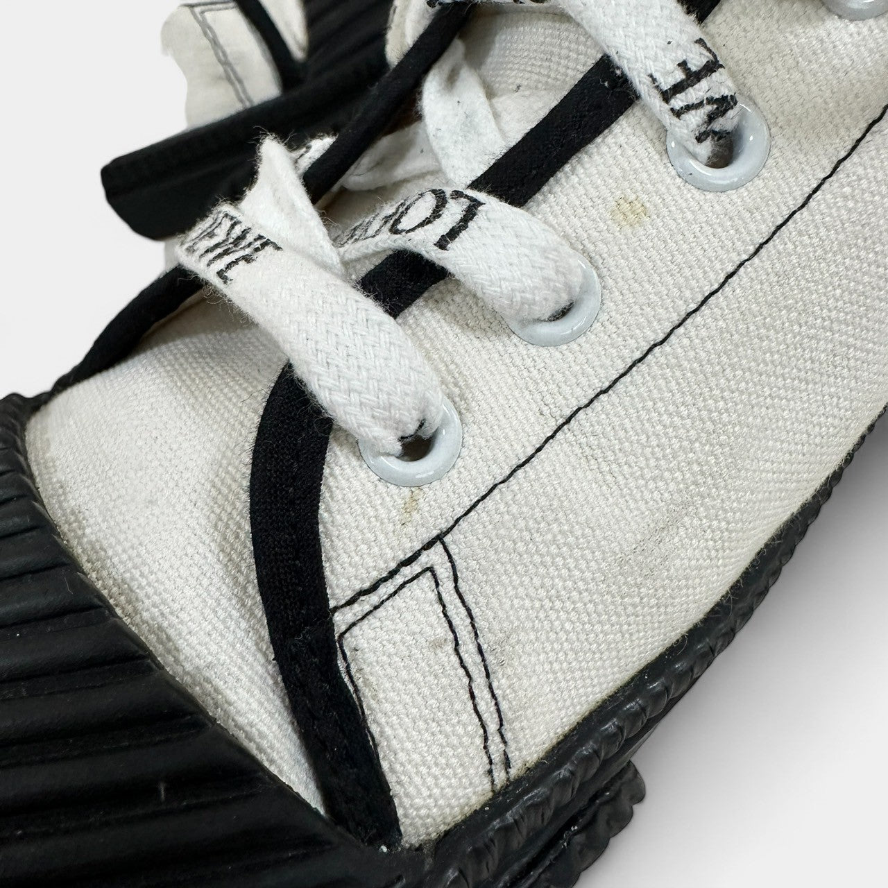 【やや汚れあり】LOEWE ロエベ ハイカットスニーカー 322009/38/ホワイト×ブラック