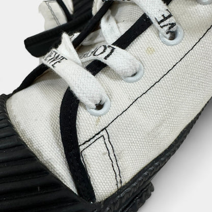 【やや汚れあり】LOEWE ロエベ ハイカットスニーカー 322009/38/ホワイト×ブラック