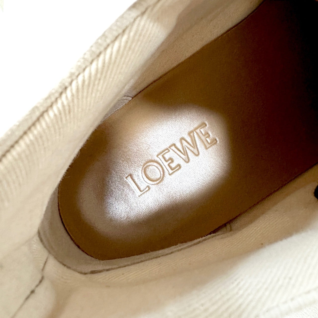 【やや汚れあり】LOEWE ロエベ ハイカットスニーカー 322009/38/ホワイト×ブラック