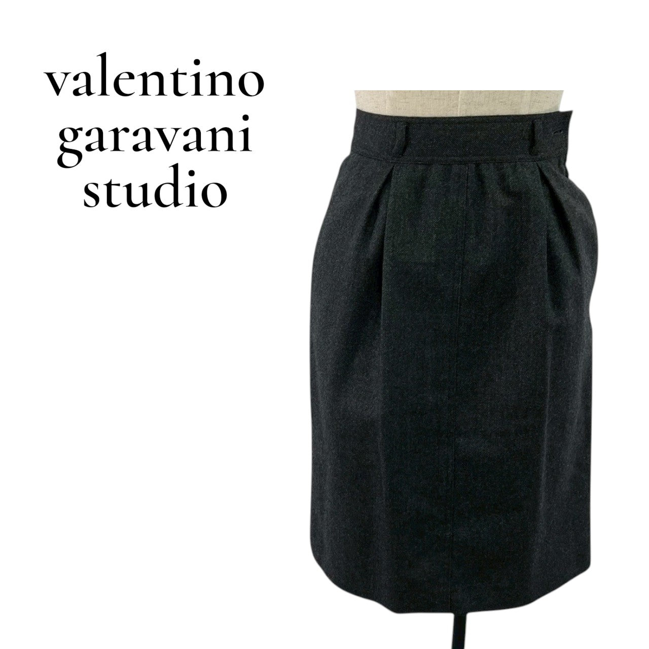 【RC2601-113】valentino garavani studio スカート　グレー 38